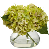 Blooming Hydrangea W/Vase