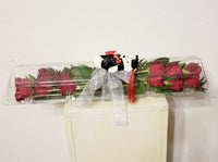 Dozen Rose Box & Grad Bear