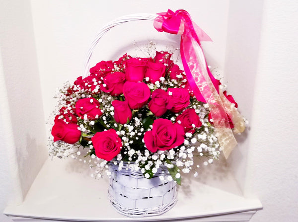 36 Red Roses Flower Baskets