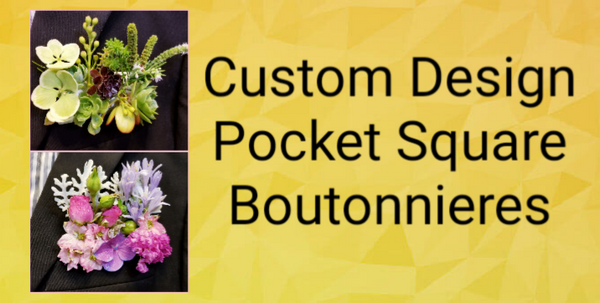 Custom Design Pocket Squares Boutonniere