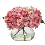 Blooming Hydrangea W/Vase