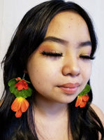 The Art of Wearable Flowers -  hoop earrings