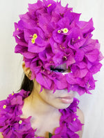 Wearable Flowers - floral mask and necklace 