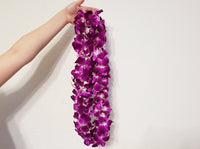 DOUBLE PURPLE ORCHID LEI