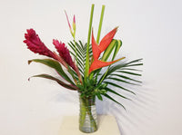 Long Lasting Tropical Mix Arrangement in Clear Vase