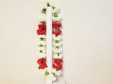 Red & White Carnations Lei