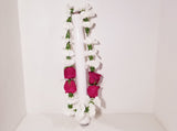 Red Roses & White Carnations Lei