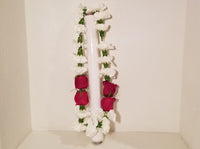 Red Roses & White Carnations Lei