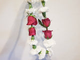 Red Roses & White Carnations Lei