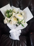 All White Sympathy Bouquet