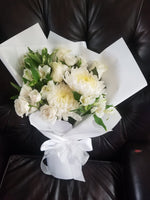 All White Sympathy Bouquet