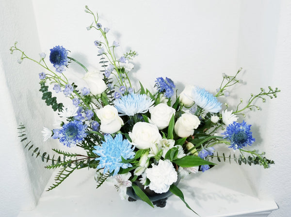 December Topaz Birthstone Flower Arrangement