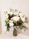 Silver and White Winter Arrangement