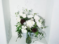 Silver and White Winter Arrangement