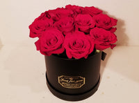 Dozen Red Roses Hatbox