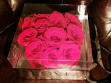 Mirror Roses Box Arrangement