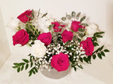 Lasting Love - Dozen Red & White Roses