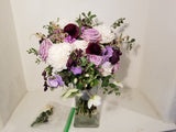 Full Frame Pressed Wedding Bouquet and Boutonniere in Shadow Box