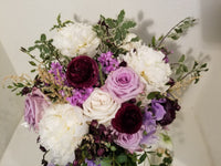 Full Frame Pressed Wedding Bouquet and Boutonniere in Shadow Box