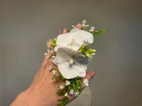 Fresh Flower Ring - White Orchid Ring and Pearls