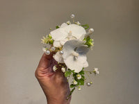 Fresh Flower Ring - White Orchid Ring and Pearls