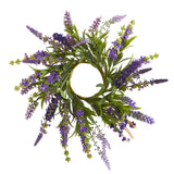 12'' Lavender Arrangement And 14” Lavender Wreath (Set Of 2)