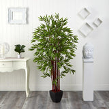 6’ Bamboo Silk Tree W/Planter
