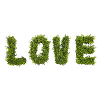 “LOVE” Boxwood Artificial Wall Decoration (Indoor/Outdoor)