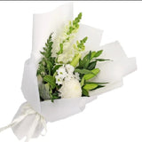 All White Sympathy Bouquet