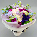 Blue Lavender Purple cream bouquet