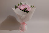 Luxury hand-tied wrapped bouquet for Mother's Day annual flower subscription by LeLe Floral.