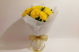 Blushing Affection: Yellow 
Chrysanthemum Bouquet