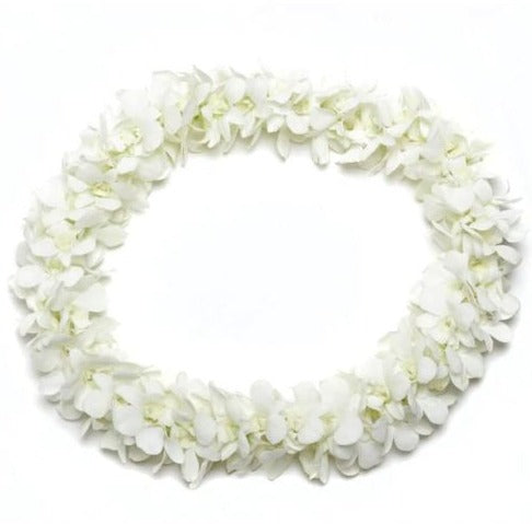 DOUBLE WHITE ORCHID LEI