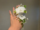 Fresh White Orchid ring with Pearls