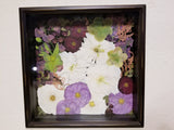 Full Frame Pressed Wedding Bouquet and Boutonniere in Shadow Box
