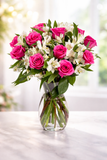 6 Months Mother’s Day Glass Vase Arrangement Subscription