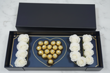 Luxury white rose I love U box for Valentine’s Day flower delivery in Sacramento