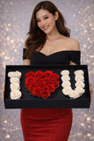 he I love you rose arrangement features 30 or more stunningly real roses.