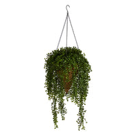 45” Gleditsia Artificial Plant In Hanging Cone Basket UV Resistant (Indoor/Outdoor)