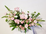 Pretty in Pink - Roses and Seasonal Pink Flowers Arrangement