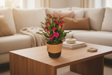 Calla Lily in Natural Woven Basket