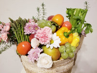 Seasonal Fruits Vegetables and Flowers Designer's Choice Basket