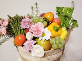 Seasonal Fruits Vegetables and Flowers Designer's Choice Basket