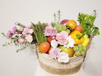 Seasonal Fruits Vegetables and Flowers Designer's Choice Basket