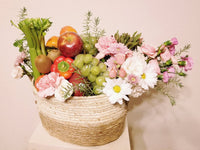 Seasonal Fruits Vegetables and Flowers Designer's Choice Basket