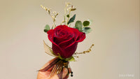 Single Red rose Boutonniere