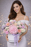 Luxury Pink & Lavender Rose and Hydrangea Box