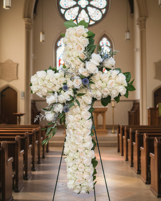 White_Rose_Standing_Cross_Spra