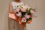 Rose & Fragrant Roselily Bouquet (Fragrant & Long-Lasting)