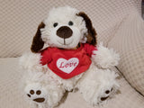 LOVE DOG - 10" SITTING VALENTINE'S DOG